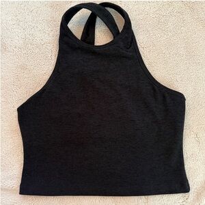 Beyond Yoga Spacedye Black Cropped Yoga Tank Size Medium